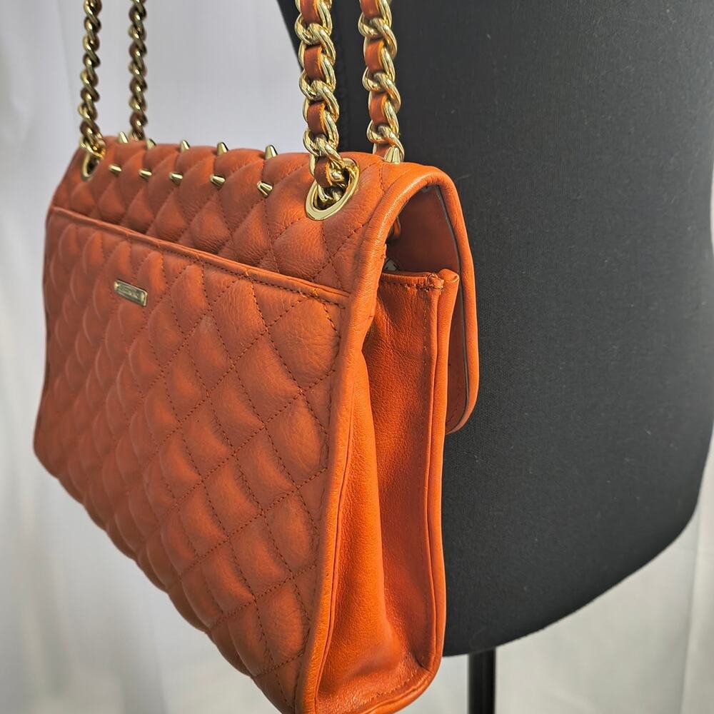 Like New Rebecca Minkoff Leather Quilted Chain Shoulder/Crossbody Bag - Picture 10 of 11